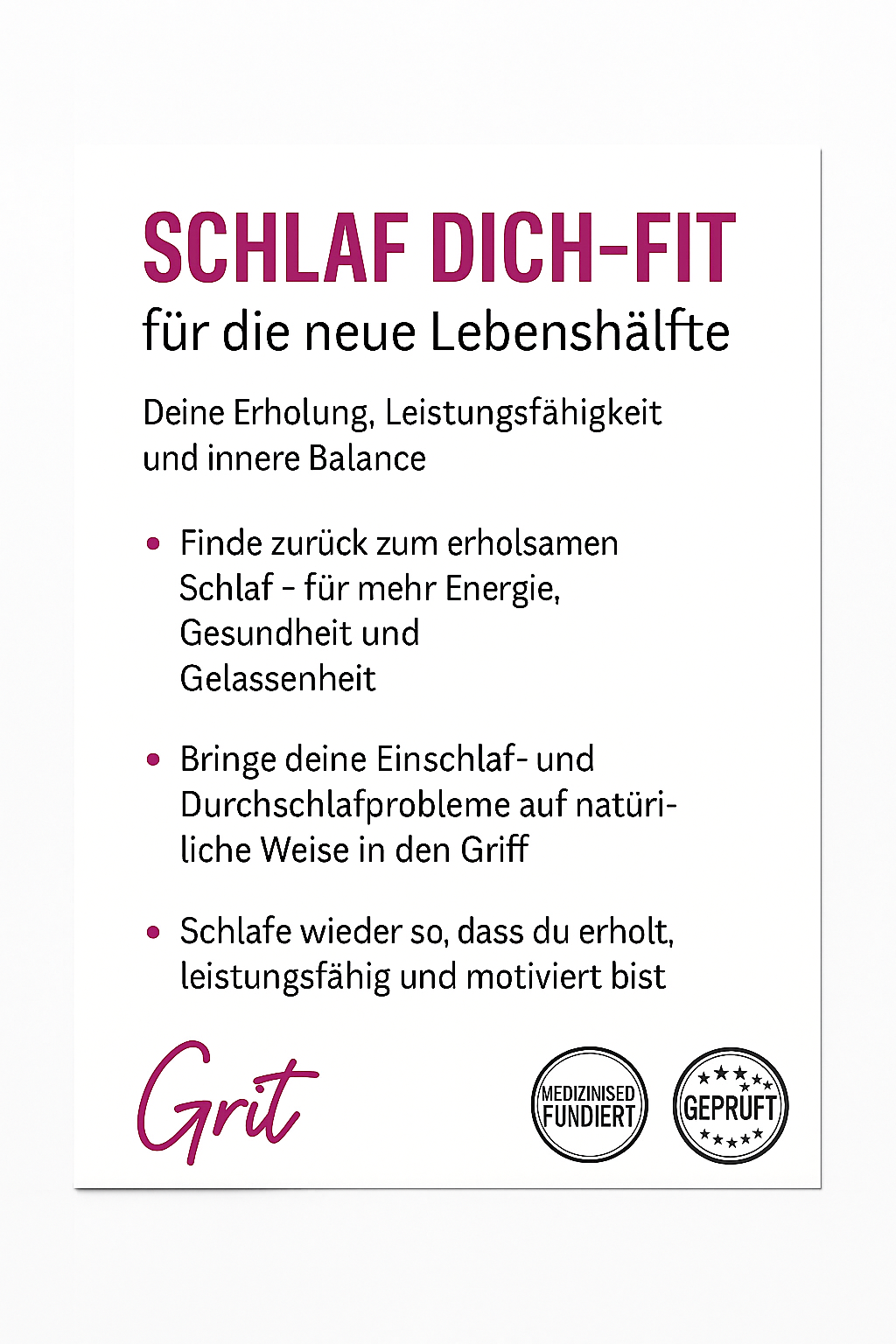 SCHLAF DICH - FIT